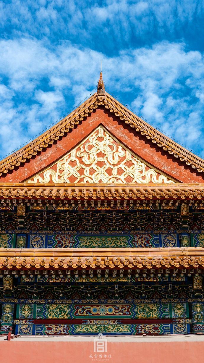 超美故宮古建筑圖片，紫禁之巔白云無盡
