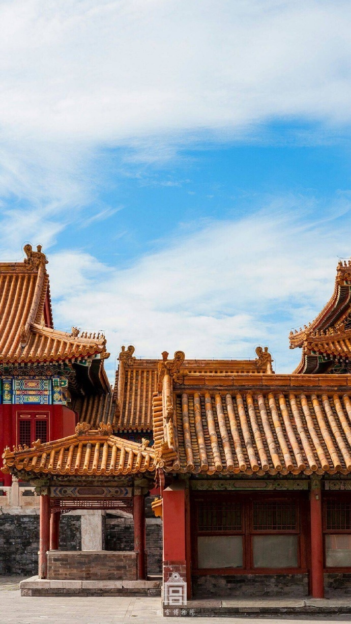 超美故宮古建筑圖片，紫禁之巔白云無盡
