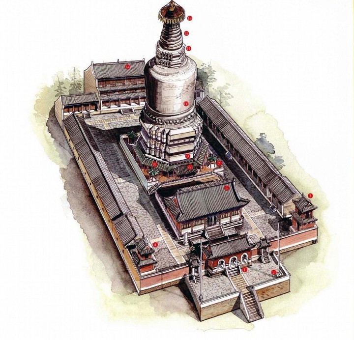 穿墻透壁，手繪中國古代經(jīng)典古建筑