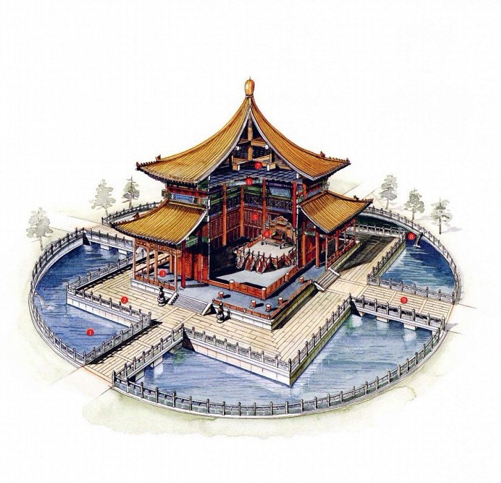 穿墻透壁，手繪中國古代經典古建筑