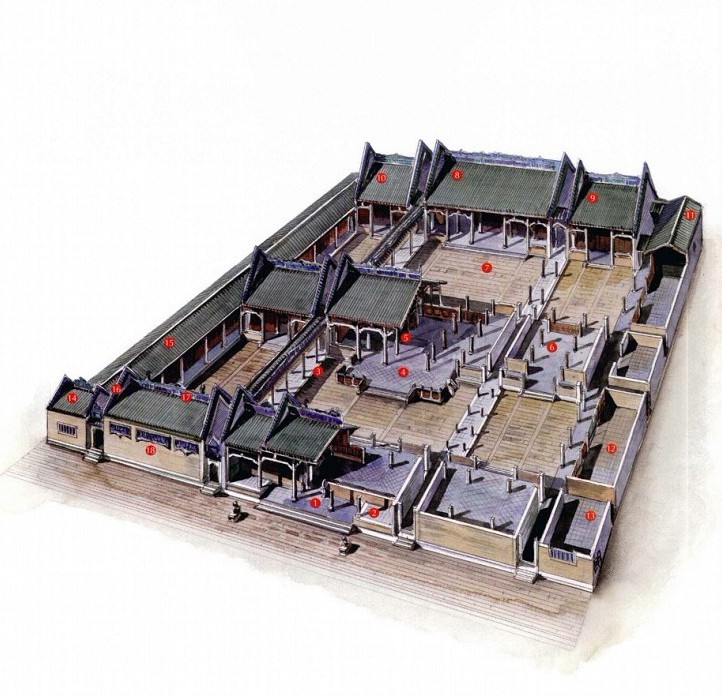 穿墻透壁，手繪中國(guó)古代經(jīng)典古建筑