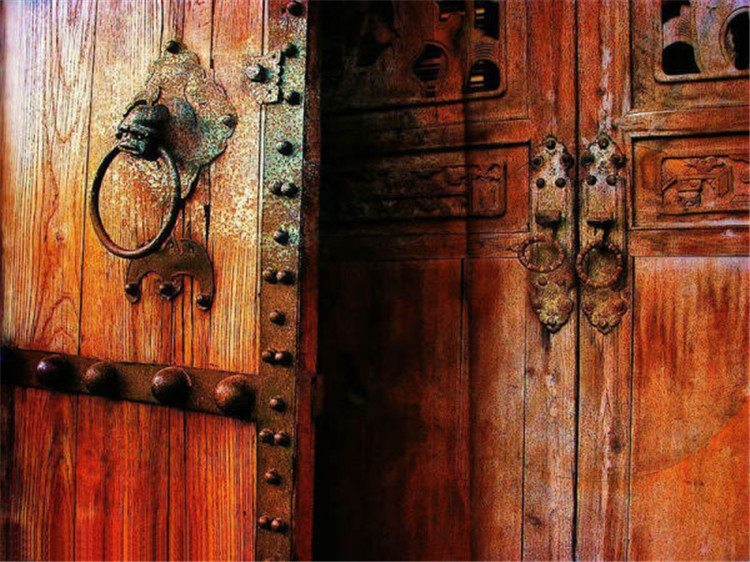 古建筑中國(guó)風(fēng)精致古門(mén)欣賞