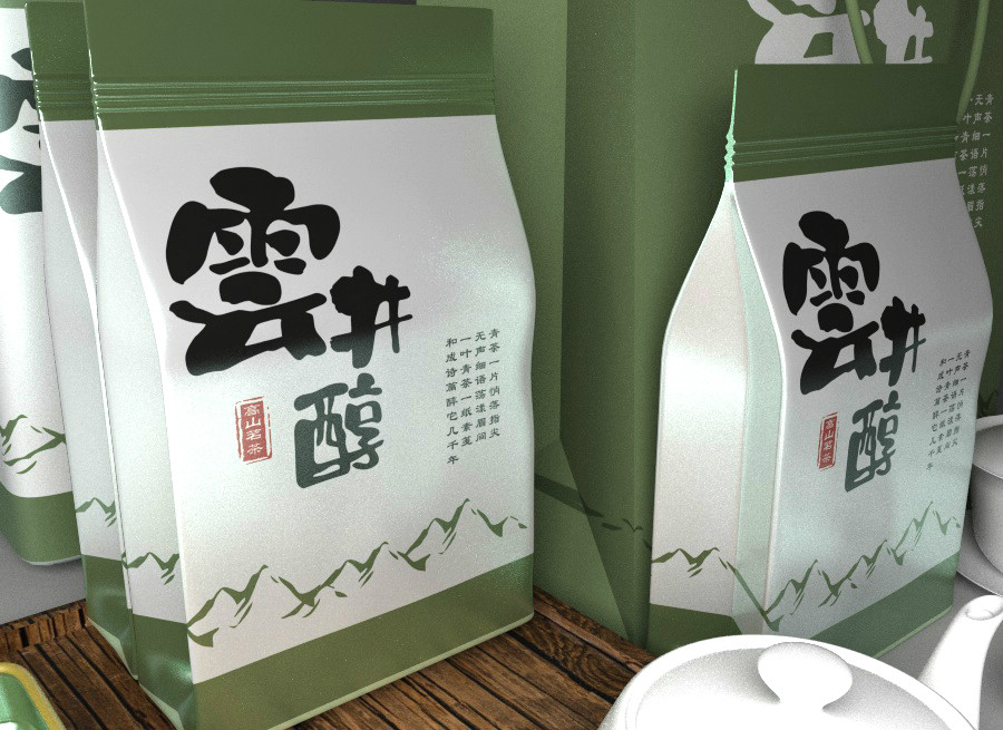 清新古樸茶葉包裝設(shè)計(jì)，簡(jiǎn)潔大氣茶葉包裝設(shè)計(jì)