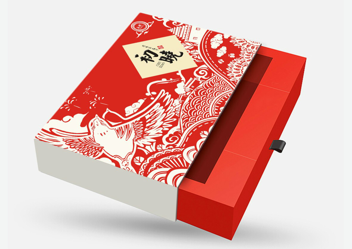 紅色禮盒瓜子包裝設(shè)計(jì)，古典特色食品包裝設(shè)計(jì)