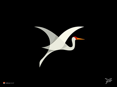 仙風(fēng)道骨白鶴logo，精致典雅logo圖片