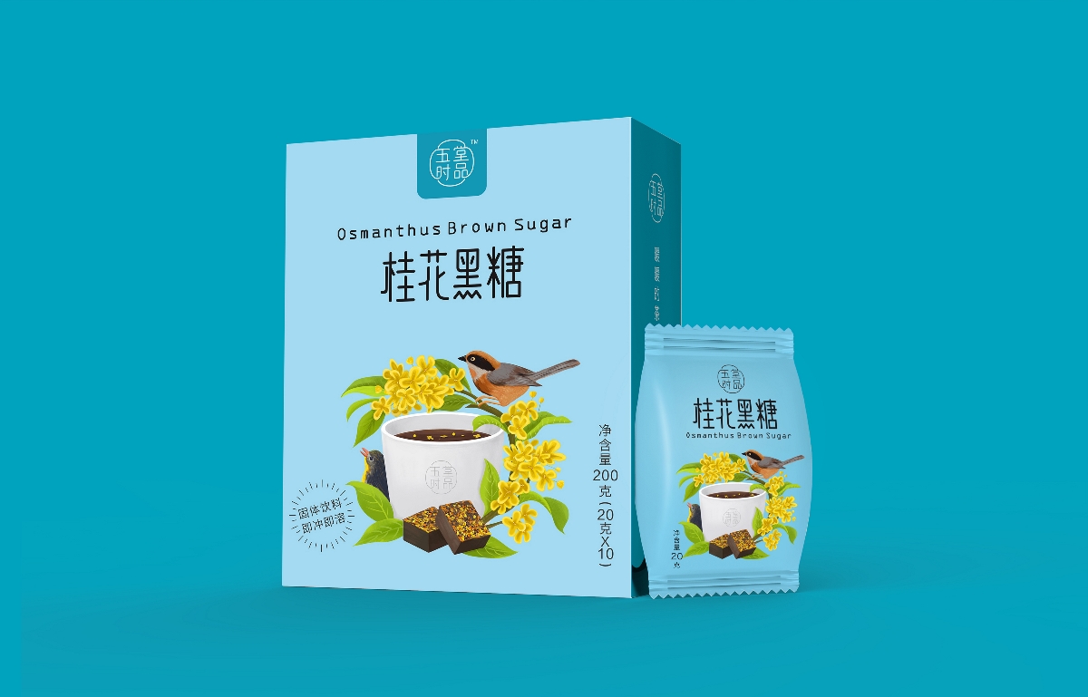 創(chuàng)意極簡黑糖茶包裝設(shè)計