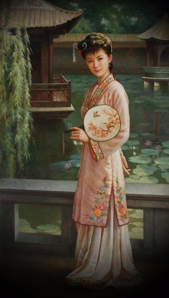 紅樓夢金陵十二釵油畫，中國文化與西方藝術