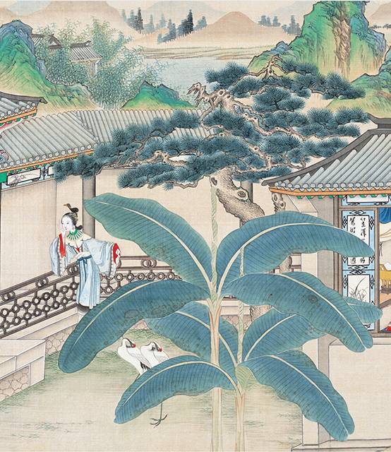 庭院深深，佳人依在