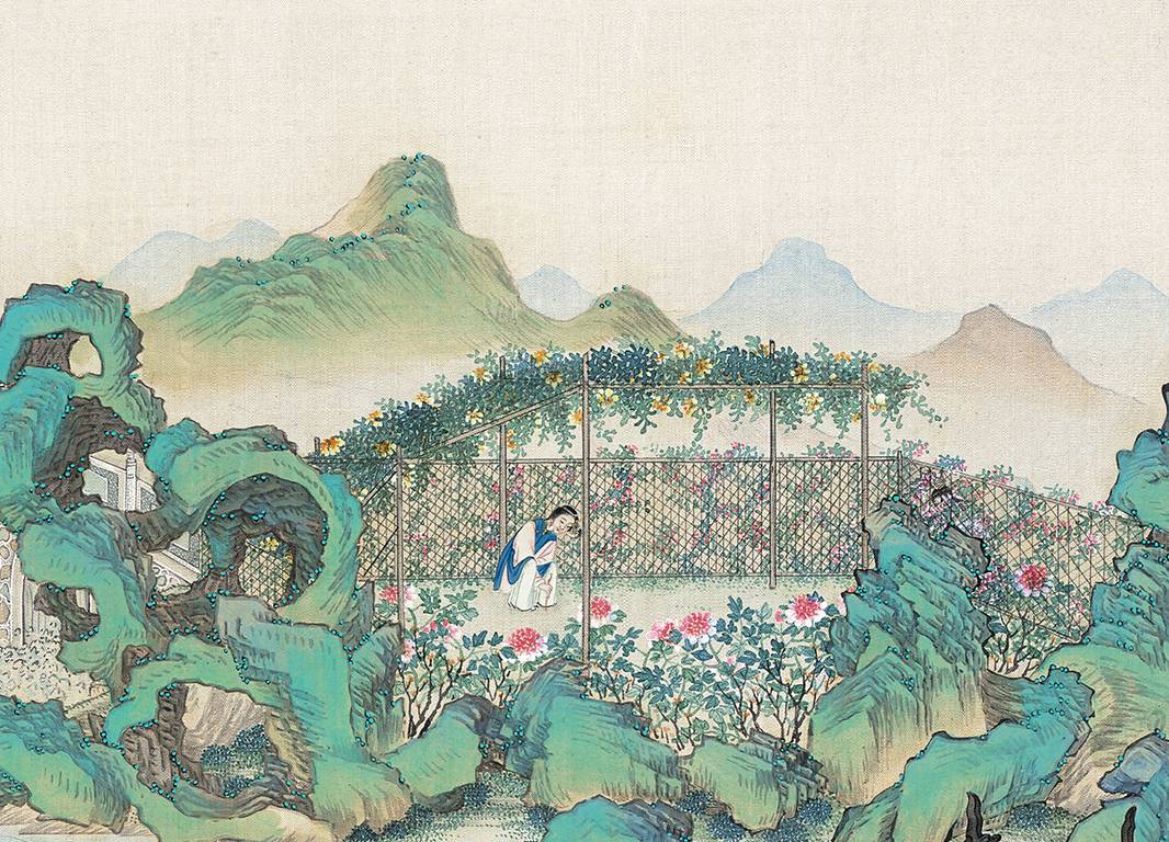 庭院深深，佳人依在