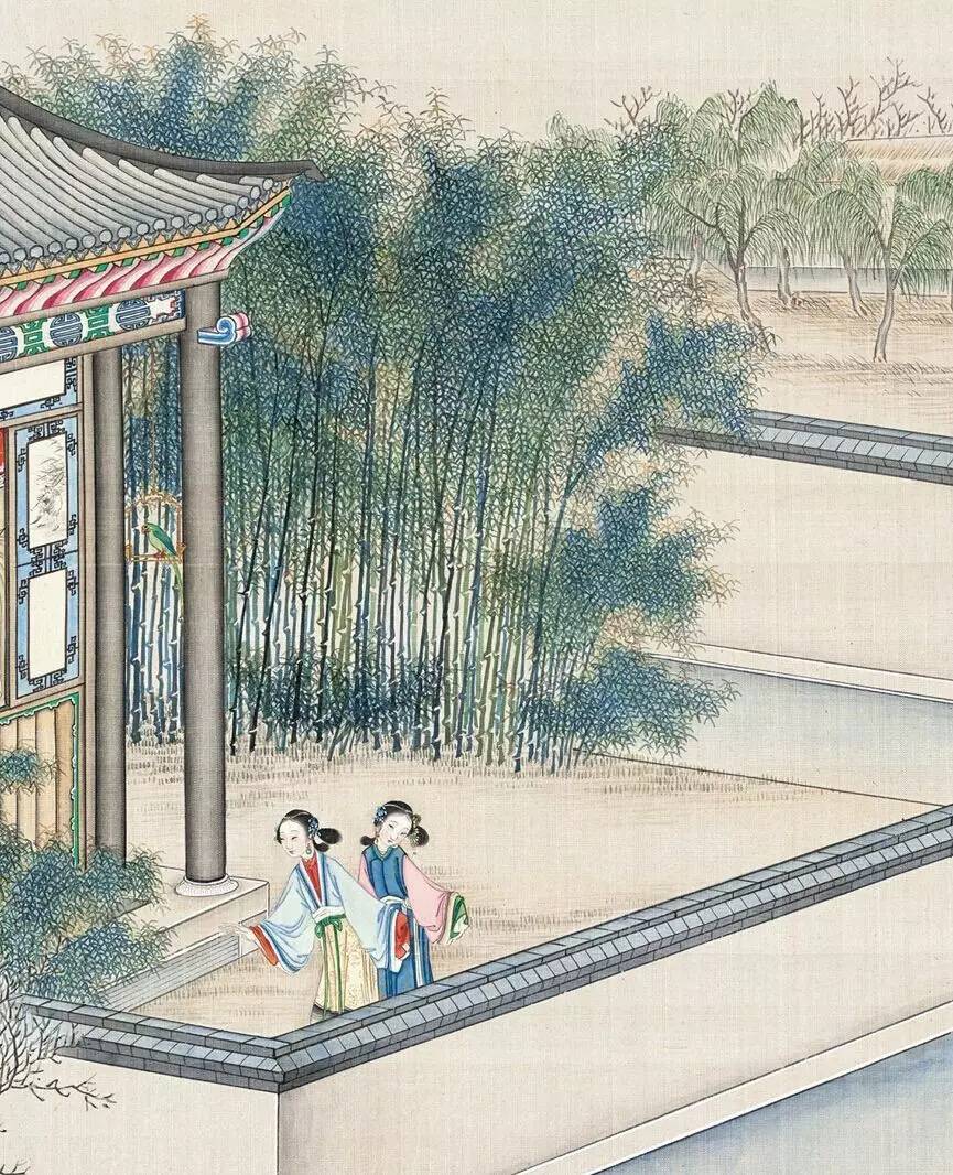 庭院深深，佳人依在