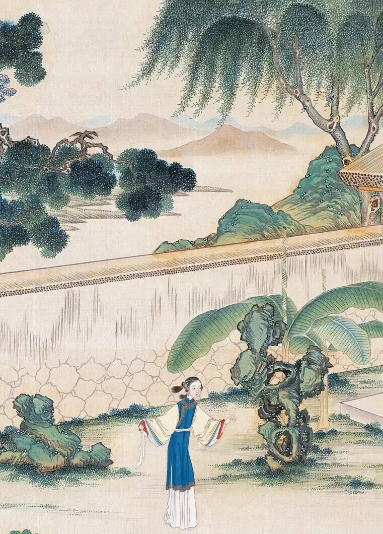 庭院深深，佳人依在