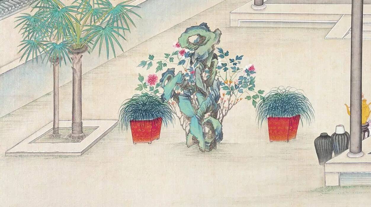 庭院深深，佳人依在