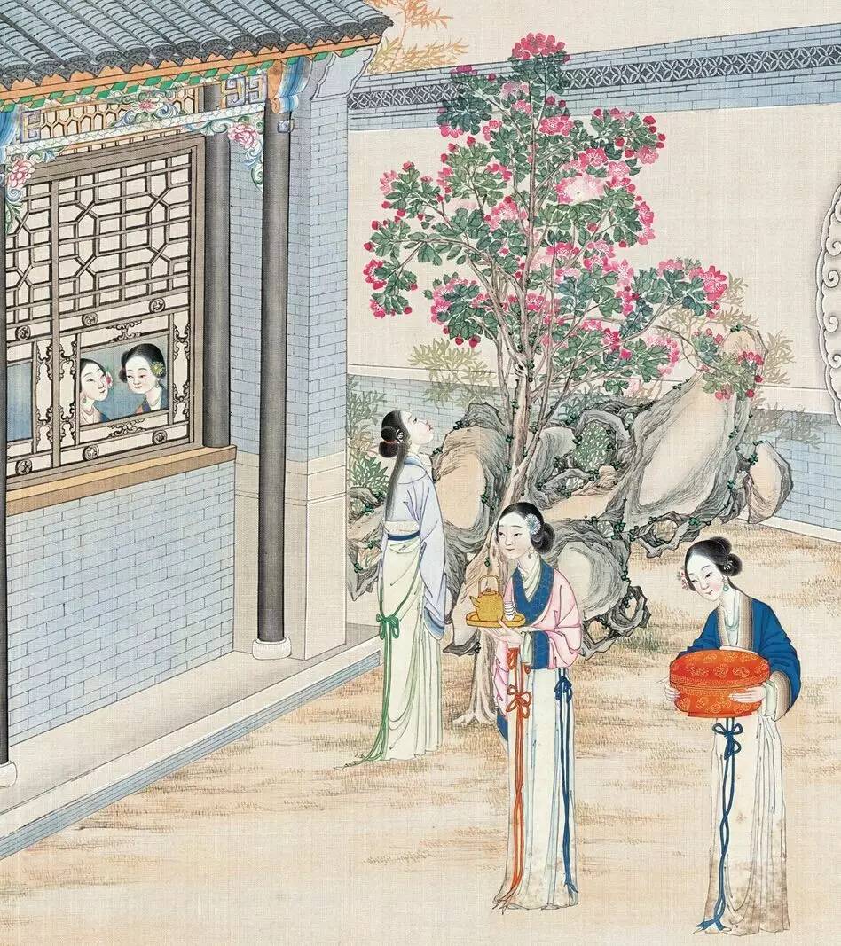 庭院深深，佳人依在