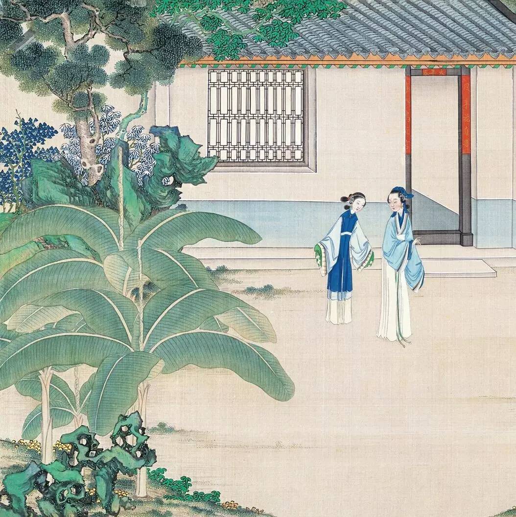 庭院深深，佳人依在