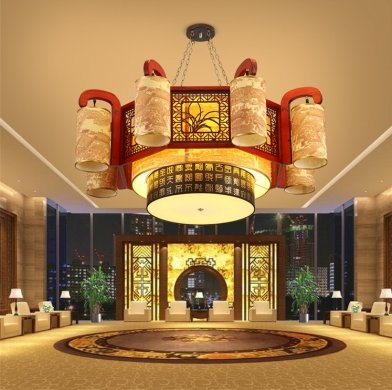 水墨國畫典雅燈具，精致雅韻燈具設(shè)計