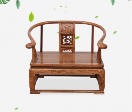 簡(jiǎn)約花梨木禪椅，中式雕花太師椅