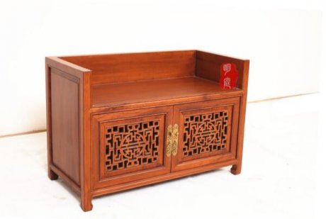 古典榆木家具，中式儲物玄關凳子