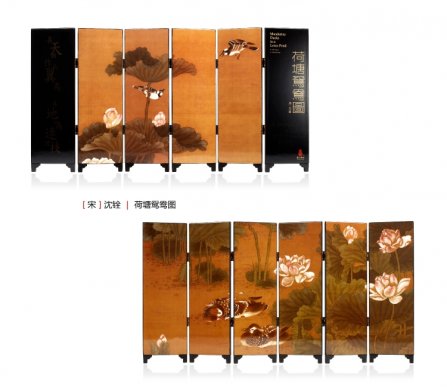 風(fēng)雅夜宴中式屏風(fēng)，美觀大氣名畫(huà)屏風(fēng)
