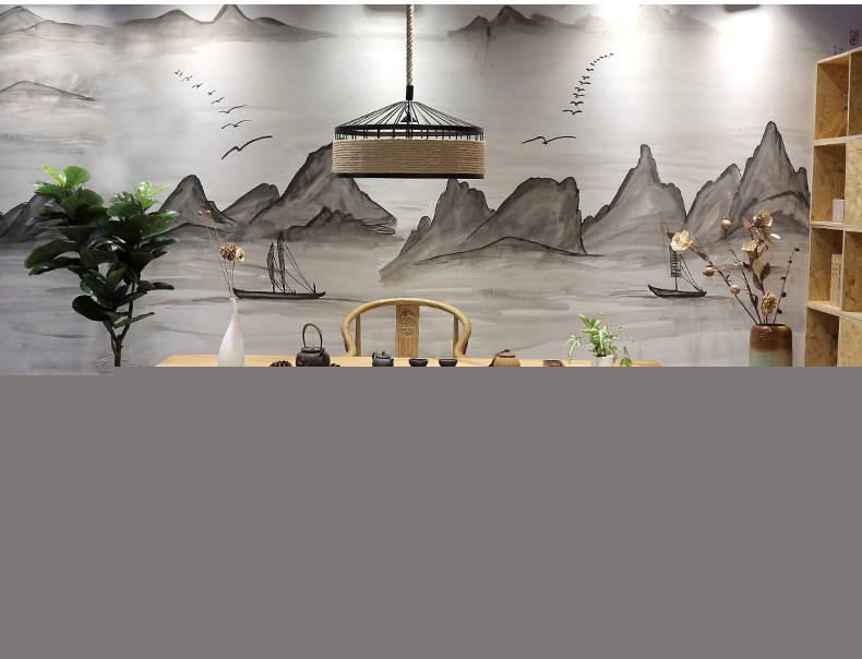 復(fù)古純實(shí)木茶桌椅組合，仿古簡約功夫茶臺(tái)