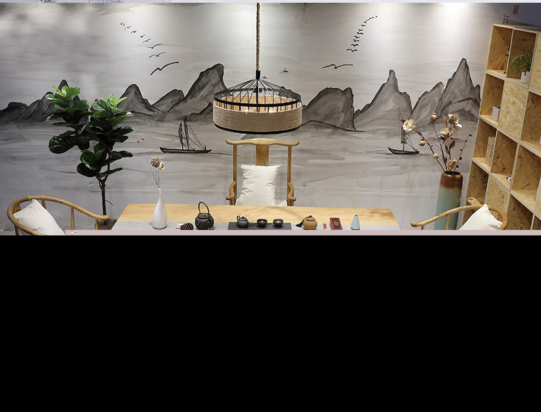 復(fù)古純實(shí)木茶桌椅組合，仿古簡約功夫茶臺(tái)