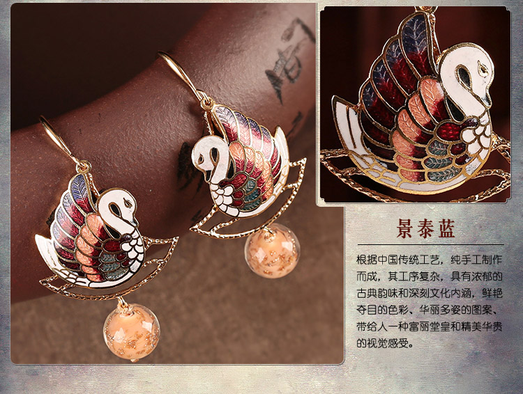 靜緣鴛鴦耳環(huán)，古典美好寓意首飾