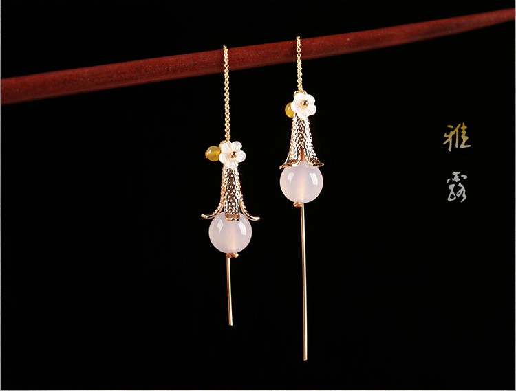 雅露氣質(zhì)耳環(huán)，小清新耳線氣質(zhì)首飾