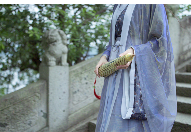 兩重衣齊腰襦裙?jié)h服，清新典雅漢服圖片