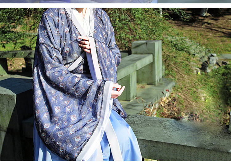 兩重衣齊腰襦裙?jié)h服，清新典雅漢服圖片
