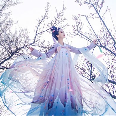 菩提雪齊胸襦裙，清新淡雅可愛漢服
