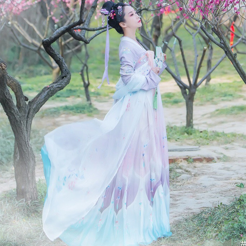 菩提雪齊胸襦裙，清新淡雅可愛漢服