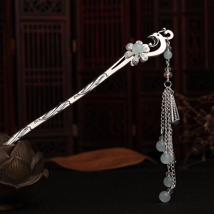 鳳凰盤發(fā)發(fā)釵步搖，精致唯美古風(fēng)頭飾