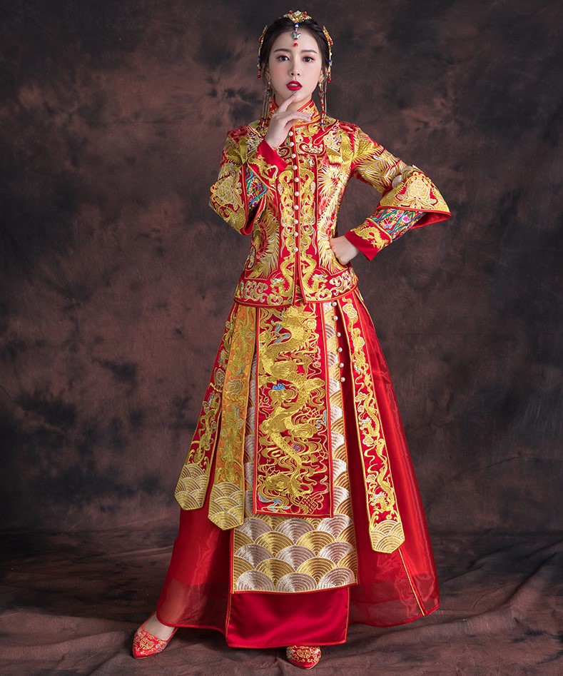 喚醒傳統(tǒng)中國風(fēng)俗的唯美中式禮服新娘禮服
