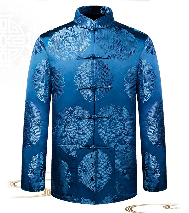 寶藍(lán)色中式唐裝外套，用心品質(zhì)回歸本心