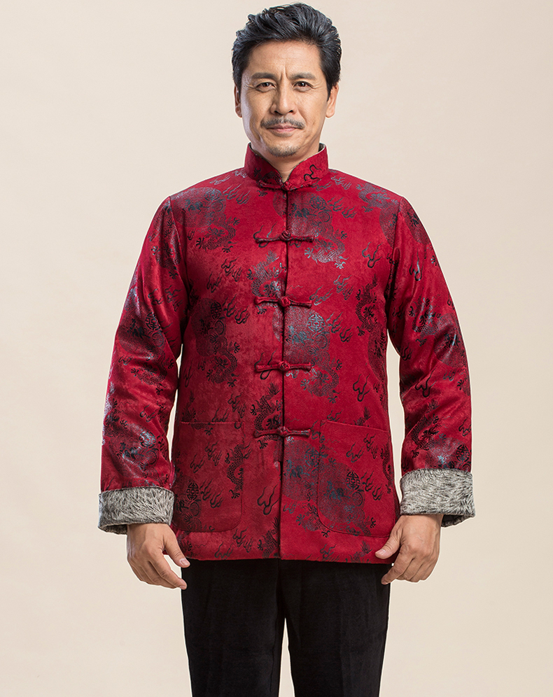 喜慶唐裝禮服外套，復(fù)古風男士唐裝