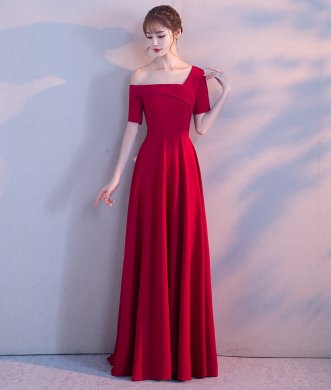 性感露肩中式禮服，甜美氣質晚禮服
