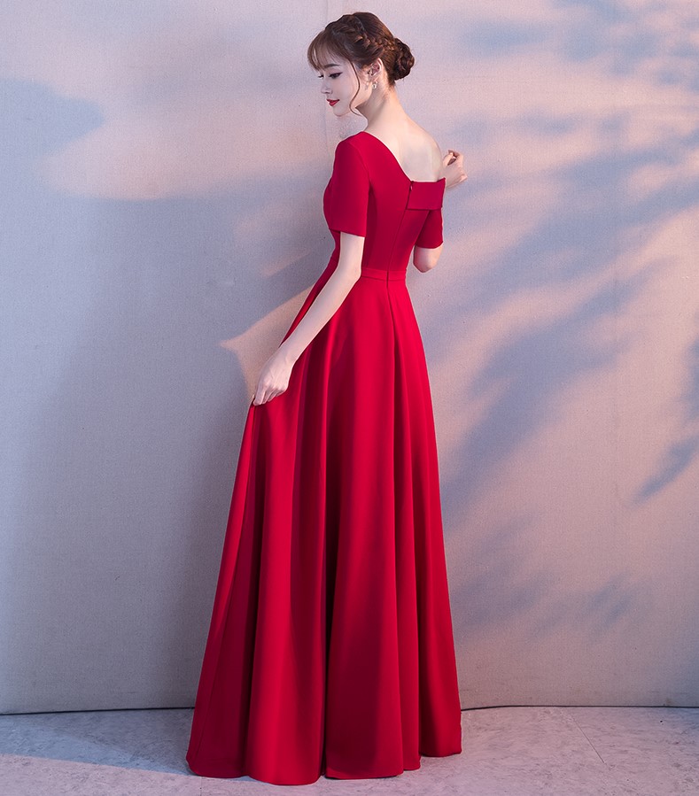 性感露肩中式禮服，甜美氣質晚禮服