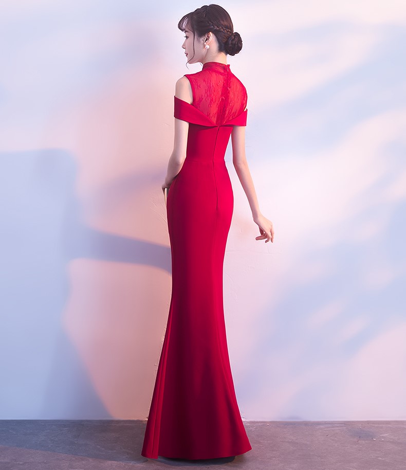 魚尾修身中式禮服，唯美中國風(fēng)晚禮服