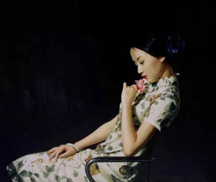 風(fēng)情萬(wàn)種的油畫旗袍女子！