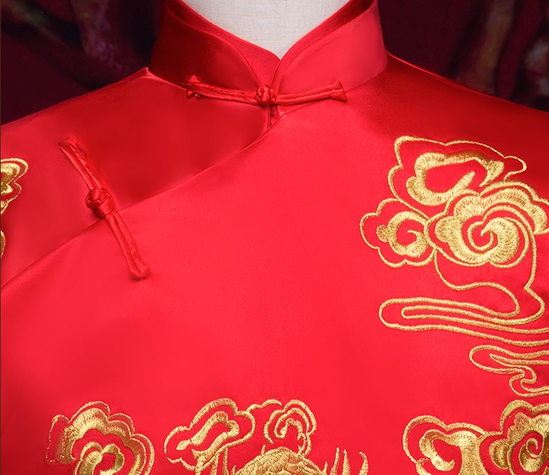 金龍男士古裝中式禮服，復古中國風新郎禮服