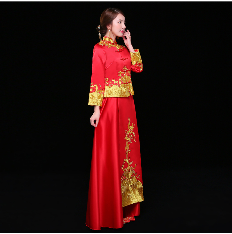 古典喜服中式禮服，秀禾服新娘結(jié)婚禮服