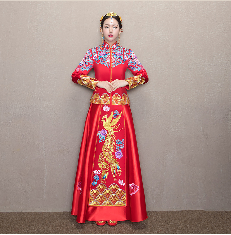 復(fù)古典雅秀禾服，時(shí)尚中式禮服新娘禮服