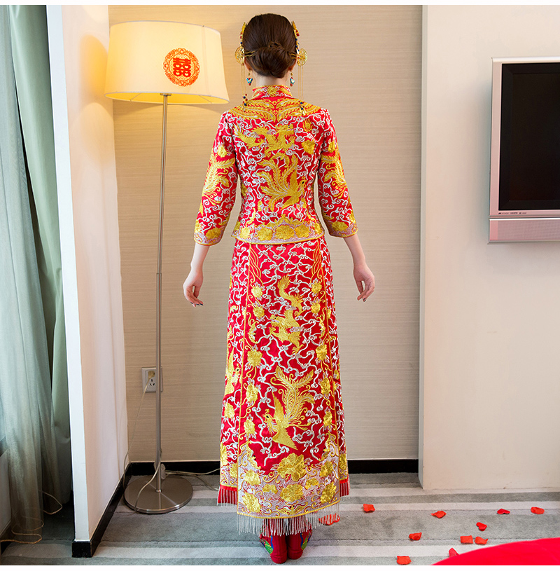 龍鳳褂中式婚禮禮服，時(shí)尚中國風(fēng)新娘禮服