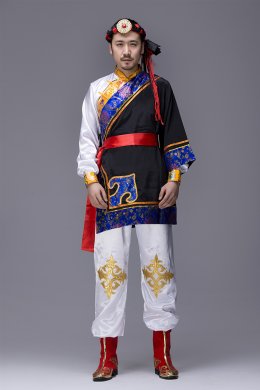 別具一格的蒙古族男裝服飾，蒙古袍少數(shù)民族服