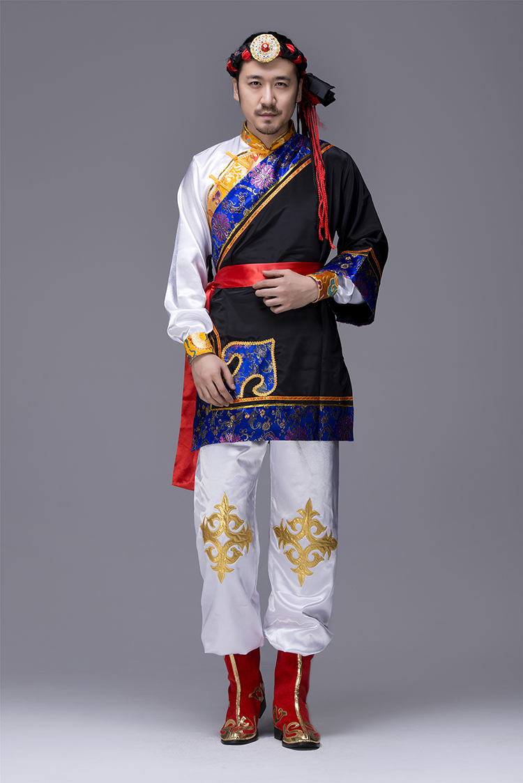 別具一格的蒙古族男裝服飾，蒙古袍少數(shù)民族服