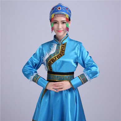 簡約大方的蒙古族女裝服飾，少數(shù)民族服裝