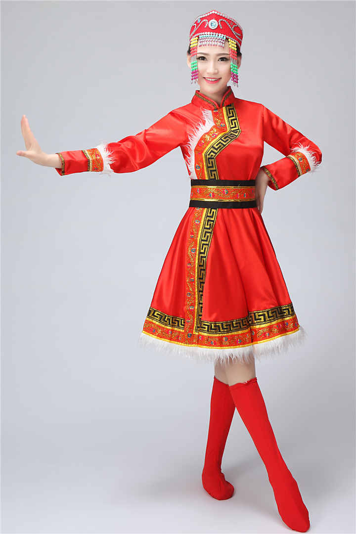 簡約大方的蒙古族女裝服飾，少數(shù)民族服裝