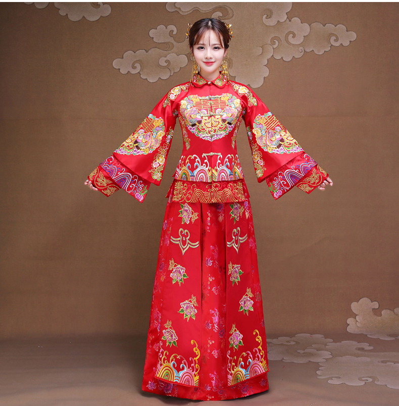 雙喜秀禾服，時(shí)尚復(fù)古新娘中式禮服