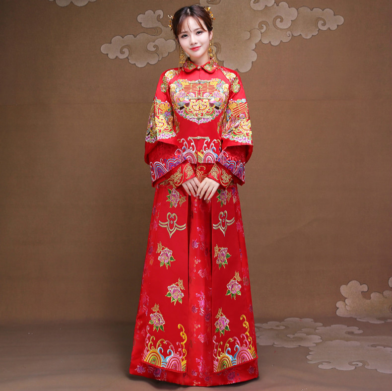 雙喜秀禾服，時(shí)尚復(fù)古新娘中式禮服