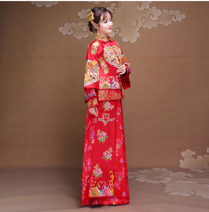 雙喜秀禾服，時(shí)尚復(fù)古新娘中式禮服