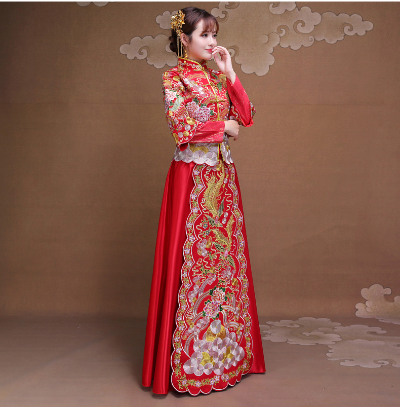 雍容華貴中式禮服，復(fù)古時(shí)尚中國(guó)風(fēng)新娘禮服